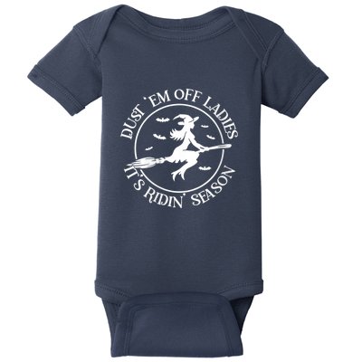 Womens Dust 'Em Off Ladies It's Ridin' Season Baby Bodysuit