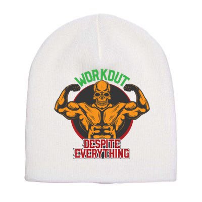 Workout Despite Everything Short Acrylic Beanie