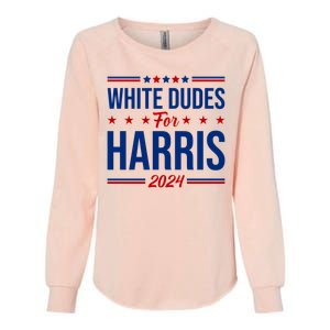 White Dudes For Harris 2024 Womens California Wash Sweatshirt