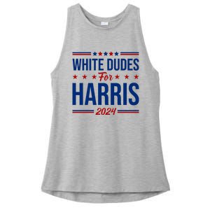 White Dudes For Harris 2024 Ladies PosiCharge Tri-Blend Wicking Tank