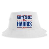 White Dudes For Harris 2024 Sustainable Bucket Hat