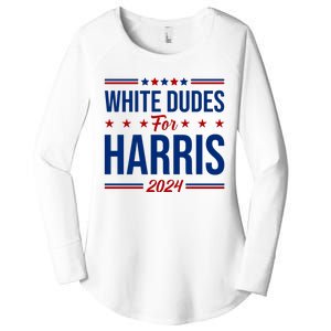 White Dudes For Harris 2024 Women's Perfect Tri Tunic Long Sleeve Shirt