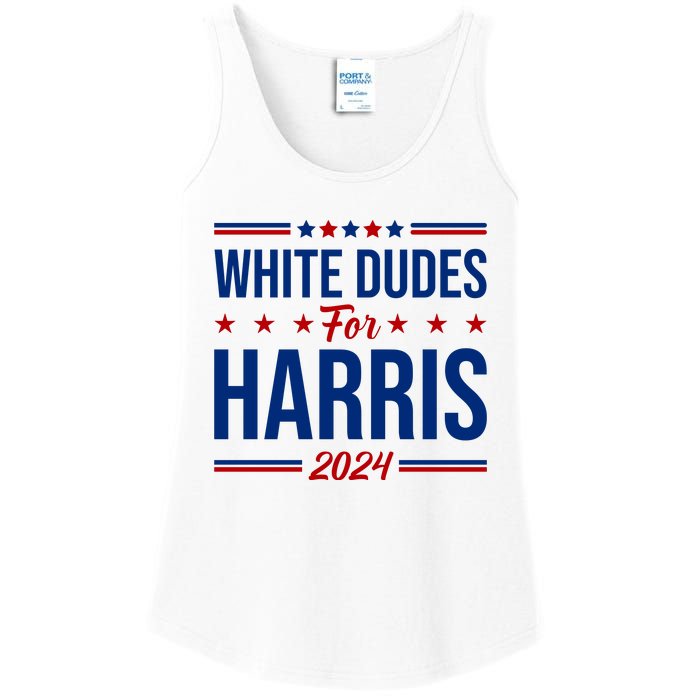 White Dudes For Harris 2024 Ladies Essential Tank