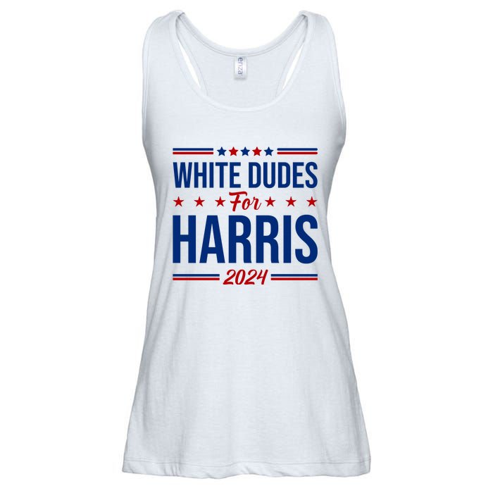 White Dudes For Harris 2024 Ladies Essential Flowy Tank