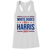 White Dudes For Harris 2024 Women's Racerback Tank