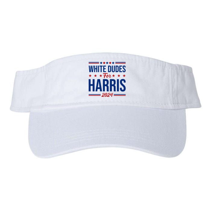 White Dudes For Harris 2024 Valucap Bio-Washed Visor