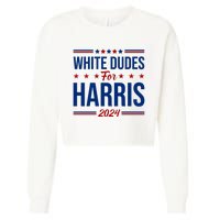 White Dudes For Harris 2024 Cropped Pullover Crew