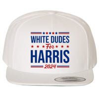 White Dudes For Harris 2024 Wool Snapback Cap