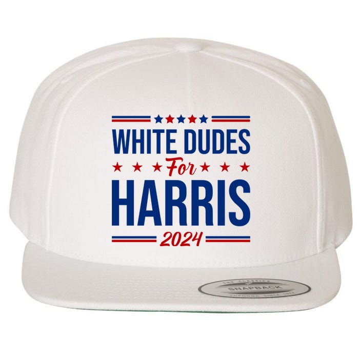 White Dudes For Harris 2024 Wool Snapback Cap