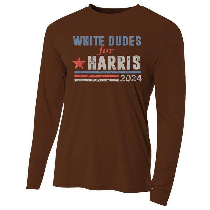 White Dudes For Kamala Harris 2024 Support Kamala Cooling Performance Long Sleeve Crew