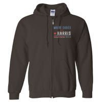 White Dudes For Kamala Harris 2024 Support Kamala Full Zip Hoodie