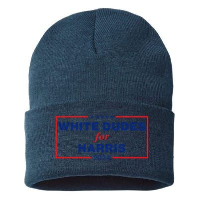 White Dudes For Harris 2024 Sustainable Knit Beanie