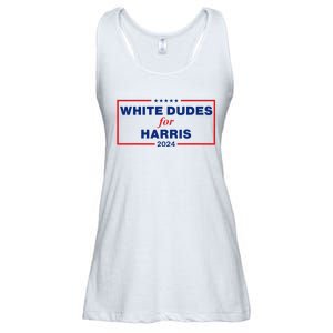 White Dudes For Harris 2024 Ladies Essential Flowy Tank