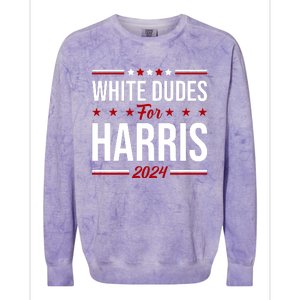 White Dudes For Harris 2024 Colorblast Crewneck Sweatshirt