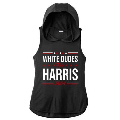 White Dudes For Harris 2024 Ladies PosiCharge Tri-Blend Wicking Draft Hoodie Tank