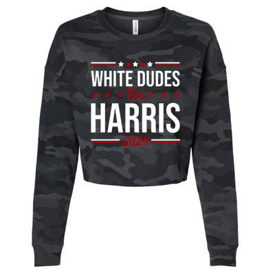 White Dudes For Harris 2024 Cropped Pullover Crew