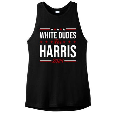 White Dudes For Harris 2024 Ladies PosiCharge Tri-Blend Wicking Tank