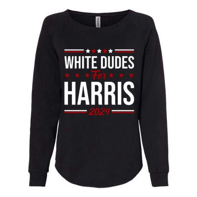 White Dudes For Harris 2024 Womens California Wash Sweatshirt