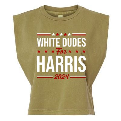 White Dudes For Harris 2024 Garment-Dyed Women's Muscle Tee