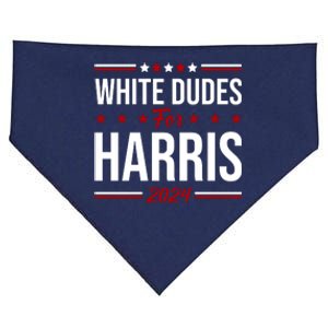 White Dudes For Harris 2024 USA-Made Doggie Bandana