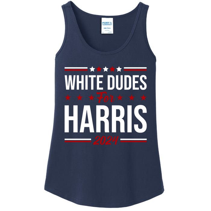 White Dudes For Harris 2024 Ladies Essential Tank