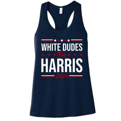 White Dudes For Harris 2024 Women's Racerback Tank