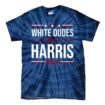 White Dudes For Harris 2024 Tie-Dye T-Shirt