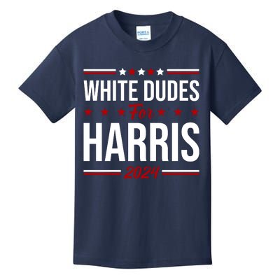 White Dudes For Harris 2024 Kids T-Shirt