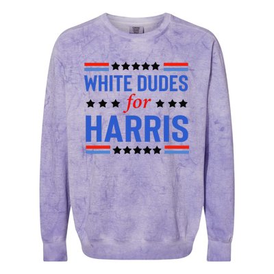 White Dudes For Kamala Harris Colorblast Crewneck Sweatshirt