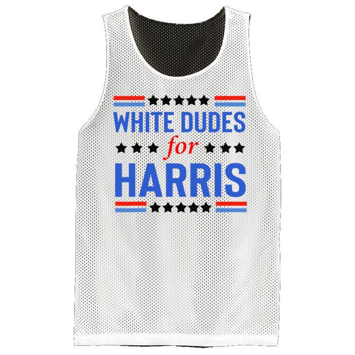 White Dudes For Kamala Harris Mesh Reversible Basketball Jersey Tank