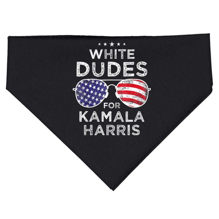 White Dudes For Kamala Harris USA-Made Doggie Bandana