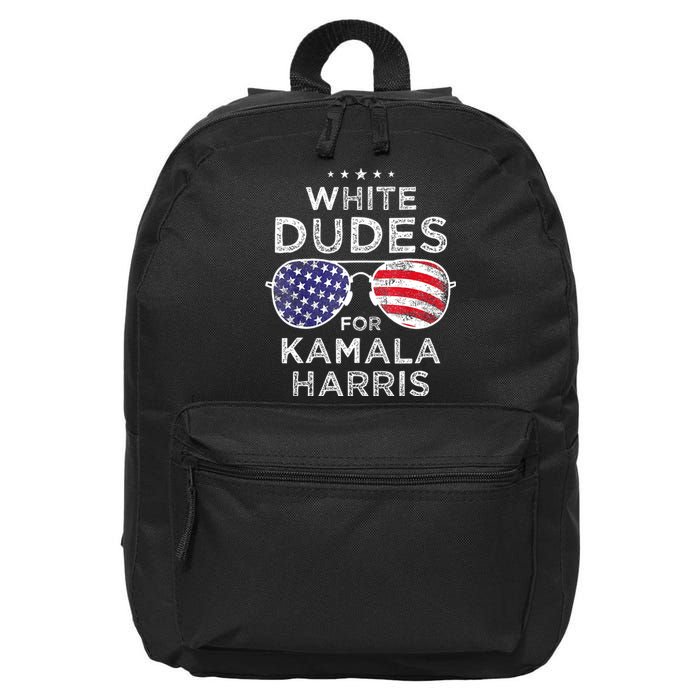 White Dudes For Kamala Harris 16 in Basic Backpack