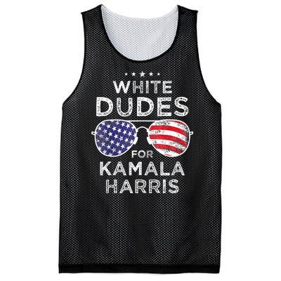 White Dudes For Kamala Harris Mesh Reversible Basketball Jersey Tank