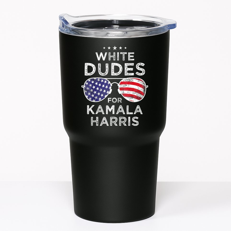 White Dudes For Kamala Harris Tumbler