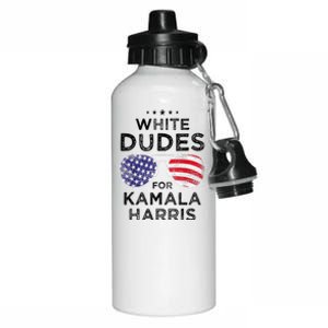 White Dudes For Kamala Harris Aluminum Water Bottle