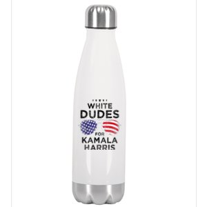 White Dudes For Kamala Harris Stainless Steel Insulated Water Bottle