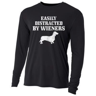 Wiener Dog Funny Weiner Doxie Dachshund Mom Dad Gift Cooling Performance Long Sleeve Crew