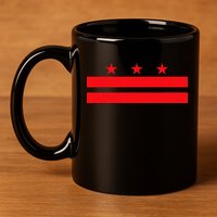 Washington Dc Flag 11oz C Handle Ceramic Mug