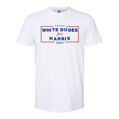 White Dudes For Harris2024 Gift Softstyle CVC T-Shirt