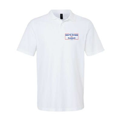 White Dudes For Harris2024 Gift Softstyle Adult Sport Polo