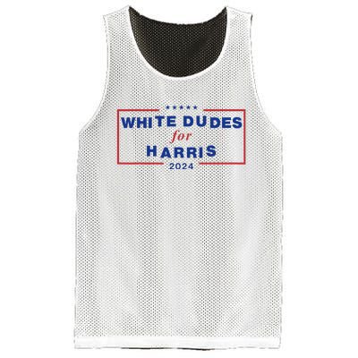 White Dudes For Harris2024 Gift Mesh Reversible Basketball Jersey Tank