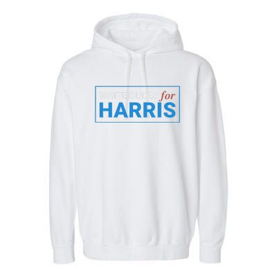 White Dudes For Kamala Harris 2024 President Gift Garment-Dyed Fleece Hoodie