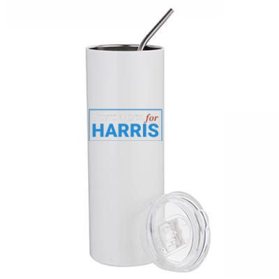 White Dudes For Kamala Harris 2024 President Gift Stainless Steel Tumbler