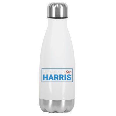 White Dudes For Kamala Harris 2024 President Gift Stainless Steel Insulated Water Bottle