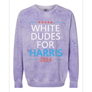 White Dudes For Harris 2024 Colorblast Crewneck Sweatshirt