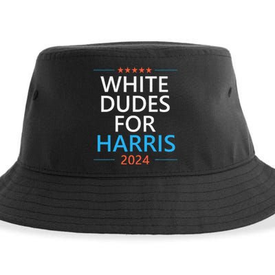 White Dudes For Harris 2024 Sustainable Bucket Hat