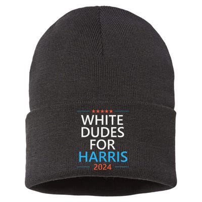 White Dudes For Harris 2024 Sustainable Knit Beanie