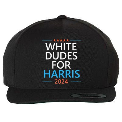 White Dudes For Harris 2024 Wool Snapback Cap