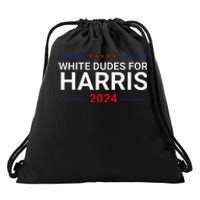 White Dudes For Harris Drawstring Bag