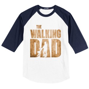 Walking Dad Funny Fathers Day From Daughter Gift Baseball Sleeve Shirt